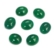 Natural Green Onyx Oval Cabochon 5x7mm To 20x25mm Loose Gemstone