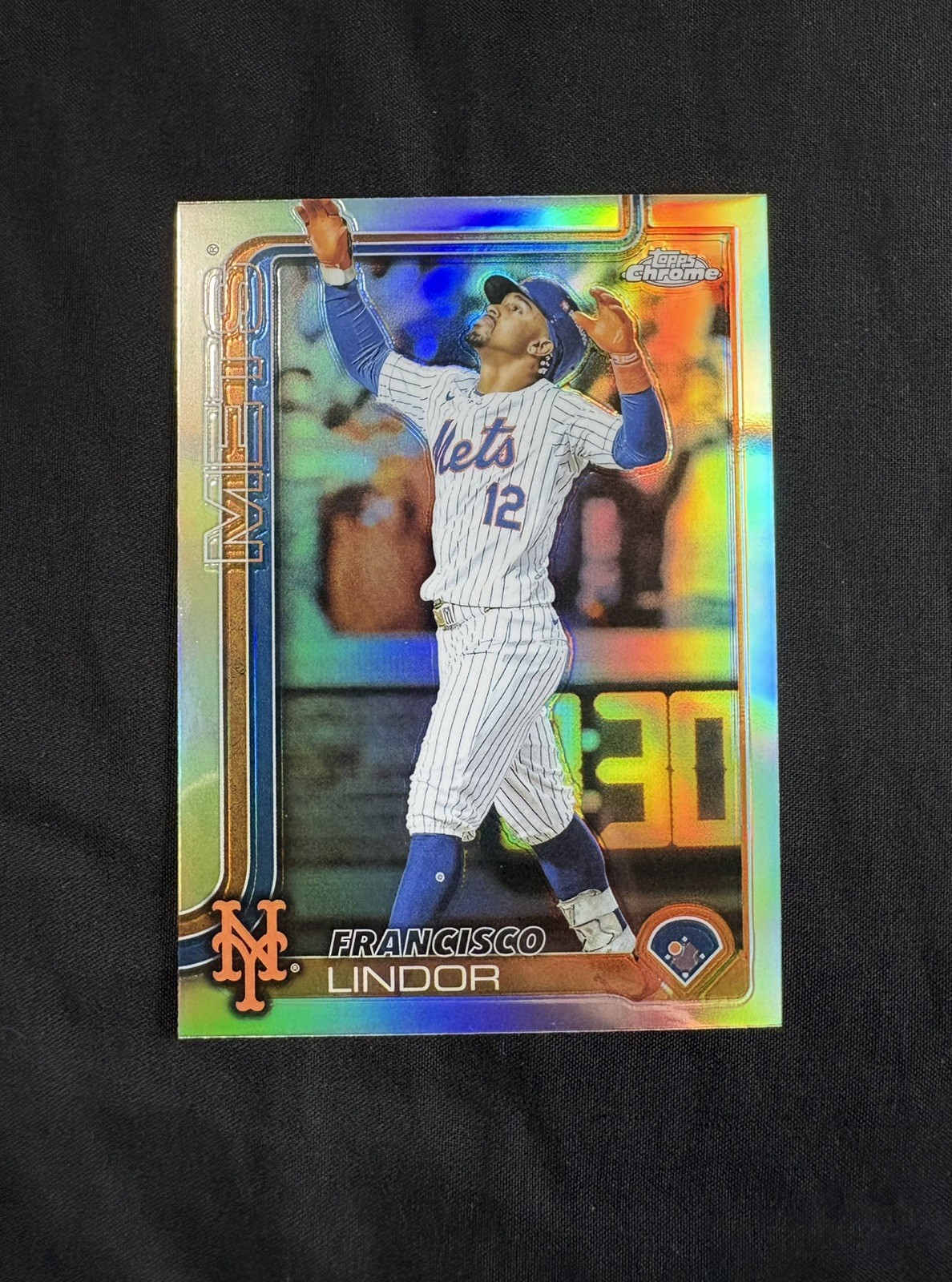 2025 Topps Chrome Francisco Lindor Image Variation SP Refractor #170
