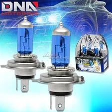Pair H4 60W/55W 5000K Xenon White High/ Low Beam Headlight Headlamp Light Bulbs