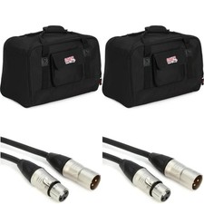 Gator GPA-TOTE8 Heavy-duty 8" Speaker Tote Bag Pair with XLR Cables