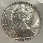 1986 American Silver Eagle MS69 ICG 1221-01