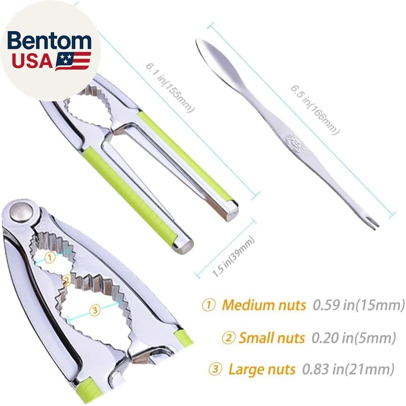 Cascanueces, Cascanueces, Herramientas para Mariscos, Cascanueces para Todas las Nueces, Resistente  Foto 2 de 4