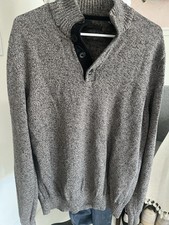 Sean John Gray/heathered Sweater Button Pullover Men's Size XL