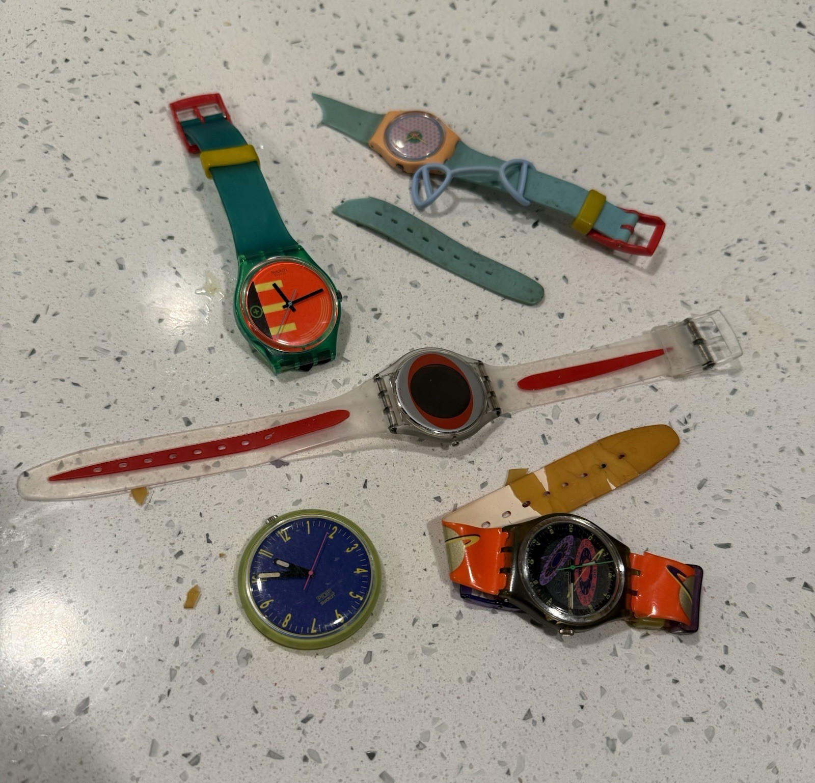 Plastic Wristwatch TLC Swatch Lot Retro Swiss - vintagewatches.pk