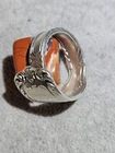 18.8g Sterling Silver 925 Authentic Spoon Ring Sz 10 Adjustable