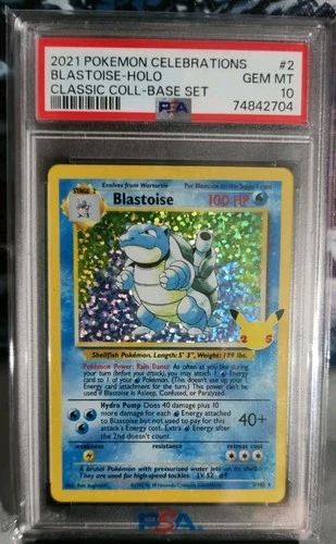 PSA 10 - Pokemon Celebrations Blastoise Holo #2/102