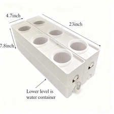 Square Hydroponic 6 Plant Site Grow Kit Garden System Tool with Pump Seed Start