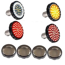 DTR2017 1157 Front 1157 Rear LED Turn Signal, 2 Inch Bullet Motorcycle Brake