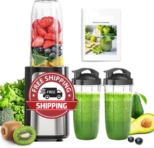 Batidora Profesional Personal Extractor de Jugos, Ajustes Múltiples Inoxidable