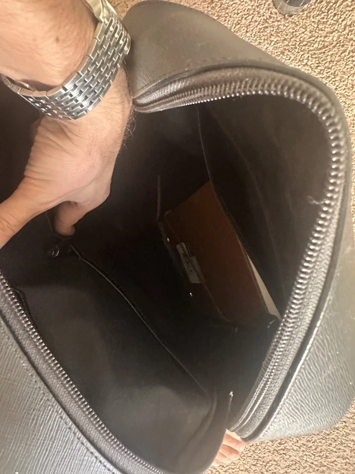 Montblanc Sartorial Black Leather Medium 3 Compartment Backpack 130275 - Image 4 of 4