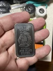 1 oz .999 Silver Aztec Calendar Bar Antiquated Design Bullion Piece Toned