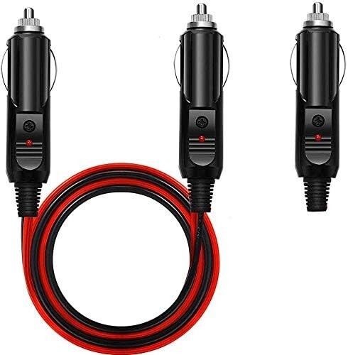 4FT 12-24V Double Male to Male Cigarette Lighter Plug Extension Cable, with LED - Picture 1 of 6