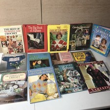 Vintage Crochet Pattern Books Knitting Crafts - Lot of 13 Books Good Condition