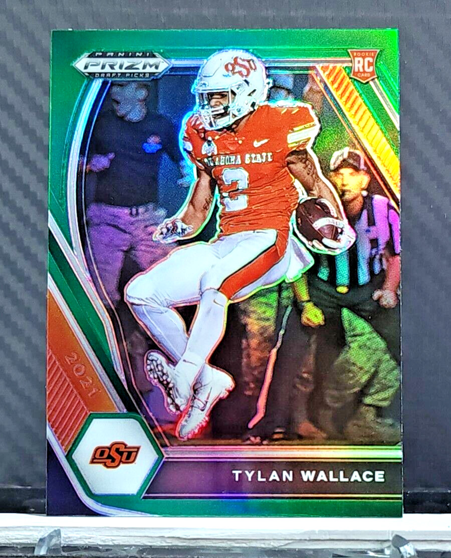 Tylan Wallace 2021 Prizm Draft Picks GREEN SP #126 - OSU RC