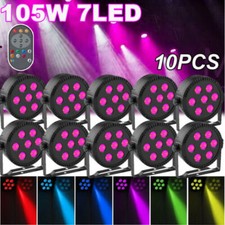 105W 7LED Stage Par Light DMX RGBW Beam Wash Lighting DJ Disco Bar Lights Xmas
