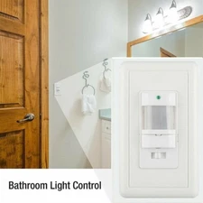 Auto On/Off PIR Infrared Occupancy Vacancy Light Lamp Switch 110-220V WHITE