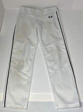 Under Armour Loose Youth Size Medium White Black Striped Baseball Pants See Pics