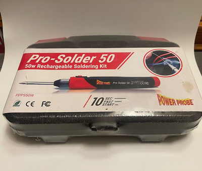 Power Probe PPPS50W Pro-solder 50 Electric Soldering Iron Kit, Rechargeable