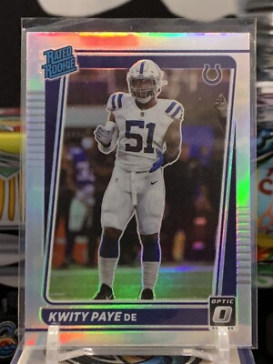 Kwity Paye 2021 Donruss Optic #248 Silver Holo Prizm Indianapolis Colts JB 7V