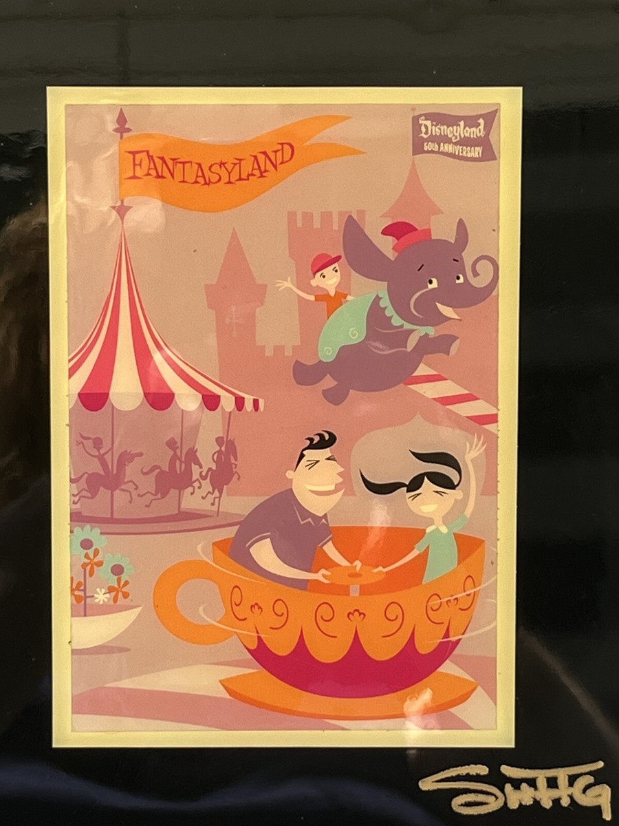Disneyland 50th Anniversary SHAG SIGNED Fantasyland Original