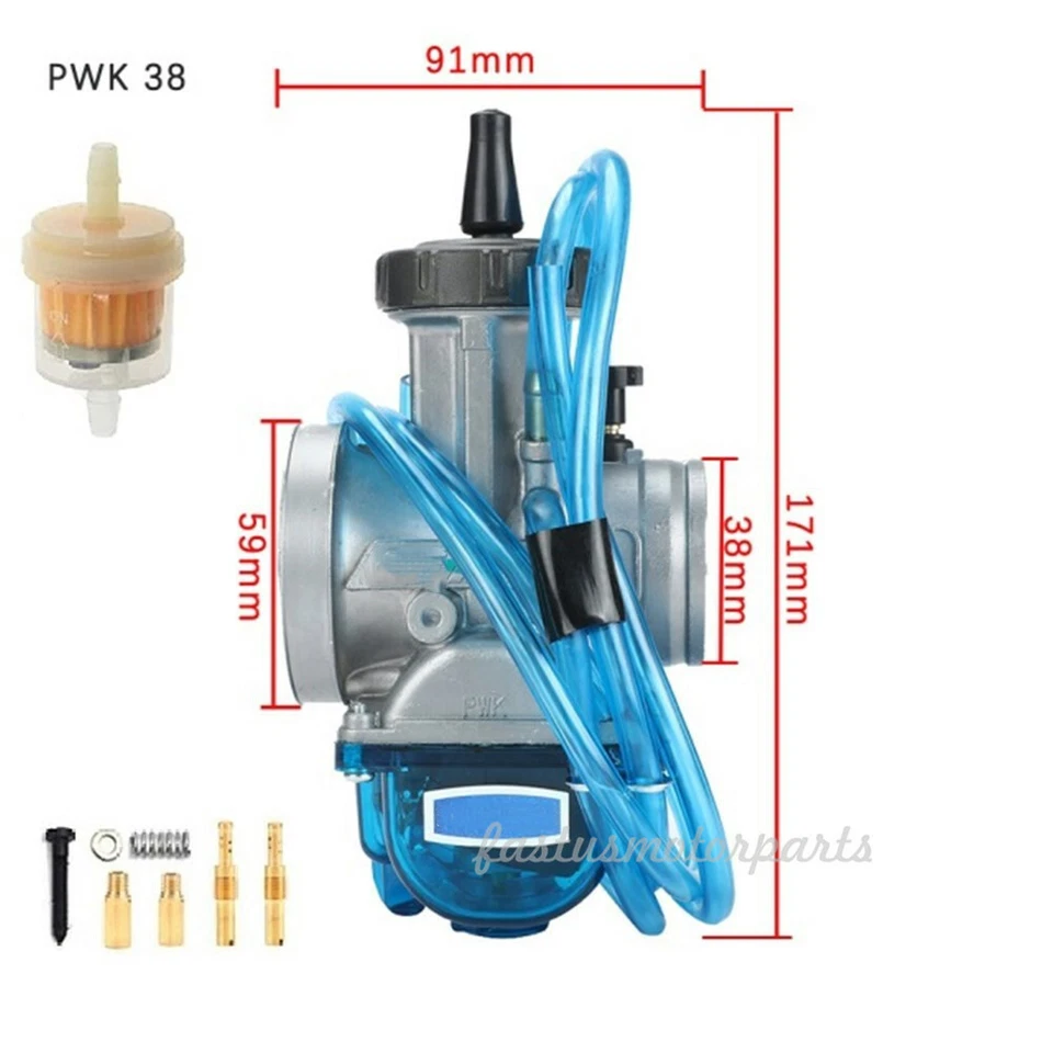 Carburador PWK 38 para Honda ATC250R CR250 CR250M CR250R TRX250R Foto 3 de 4