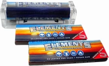 Elements 79mm Cigarette Rolling Machine  2 Pks of Elements Ultra Thin Rice 1 1/4