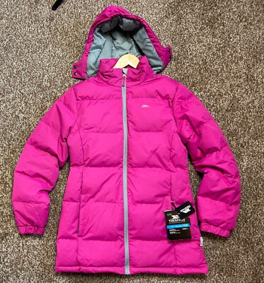 Parka Jacket Trespass Pink Coat Trespass Girls Waterproof Parka