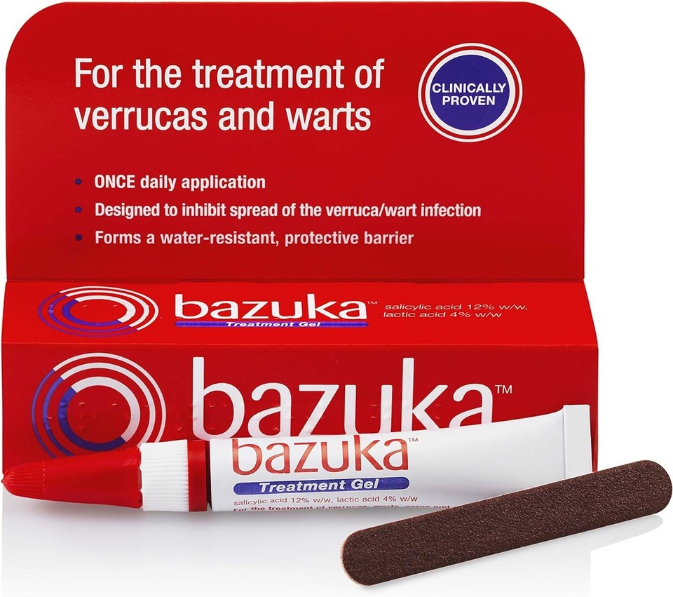 Bazuka Wart Remover Freeze Gel Verucca Treatment Easy Effective Foot ...