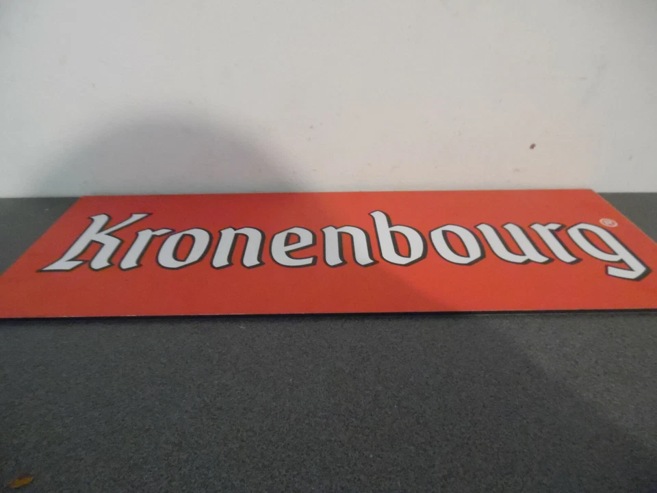 Plaque Panneau Publicitaire Bière Kronenbourg Plastique Longueur : 41 cm - Photo 4/4