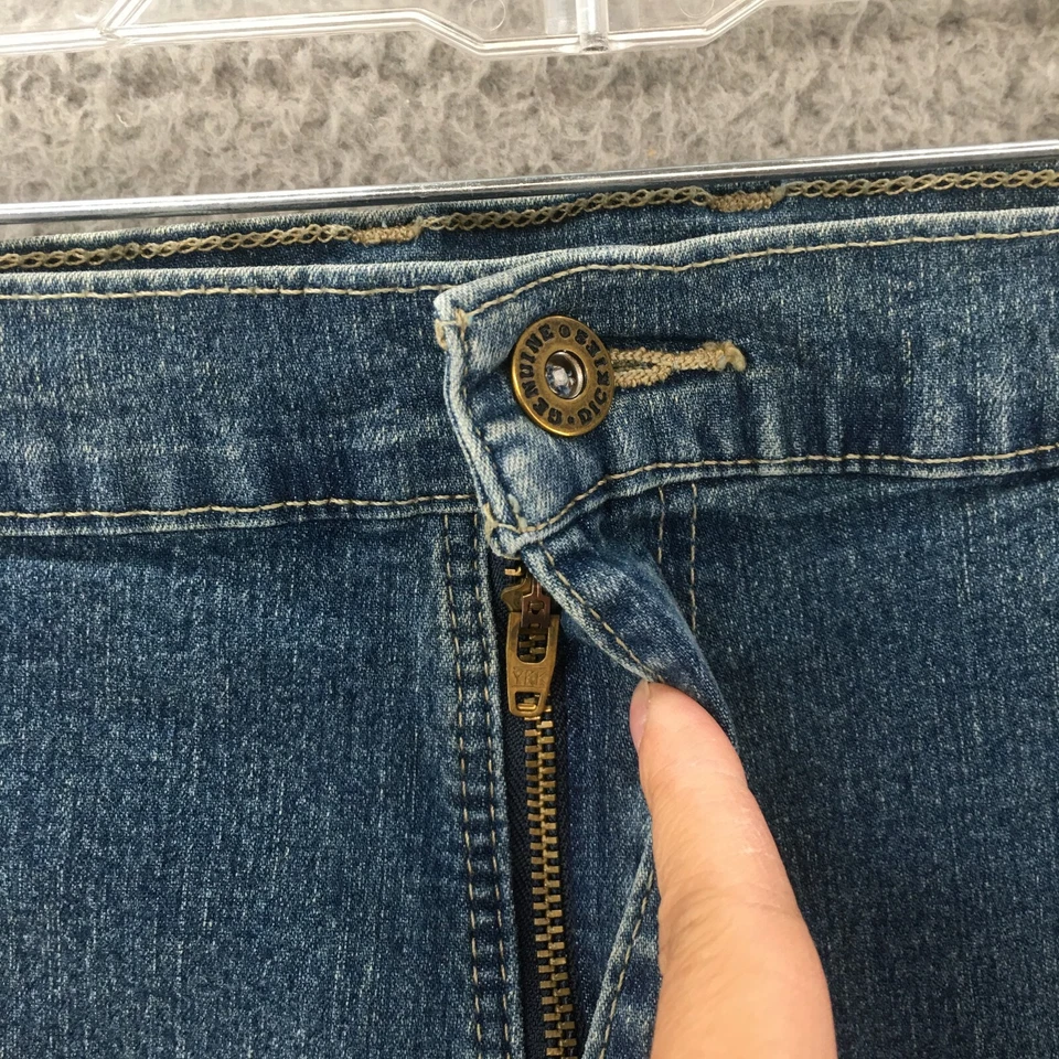 Dickies Bermuda Shorts Mens 40 (Actual 38x21) Blue Denim High Rise Med Wash Zip - Image 3 of 4