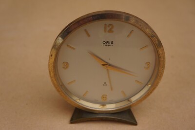 ORIS 7 JEWELS 8 DAY SWISS MADE VINTAGE WECKER (FUNKTIONIERT)