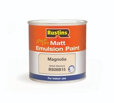 Rustins Quick Dry Matt Emulsion Paint - White, Grey and Magnolia, 250ml & 500ml