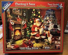 White Mountain “Checking it Twice” 1000 Piece Jigsaw Puzzle Made in USA