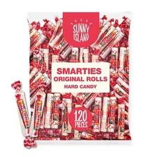 Sunny Island Smarties Original Hard Candy Rolls, Bulk 2 Pound Bag