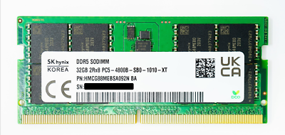 SK Hynix 32GB DDR5 SODIMM 4800Mhz 2Rx8 Laptop RAM Memory
