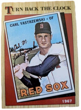 1987 Topps Carl Yastrzemski Baseball Card #314 Boston Red Sox Tun Back Clock (C9