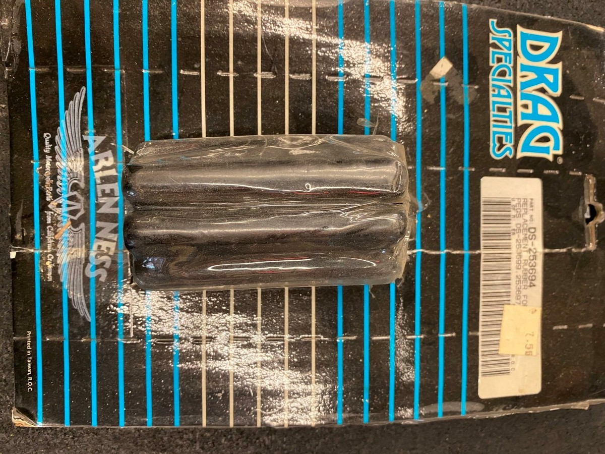 ハッピー Replacement Rubber Harley Drag Ness Foot-pegs ds-253694 New