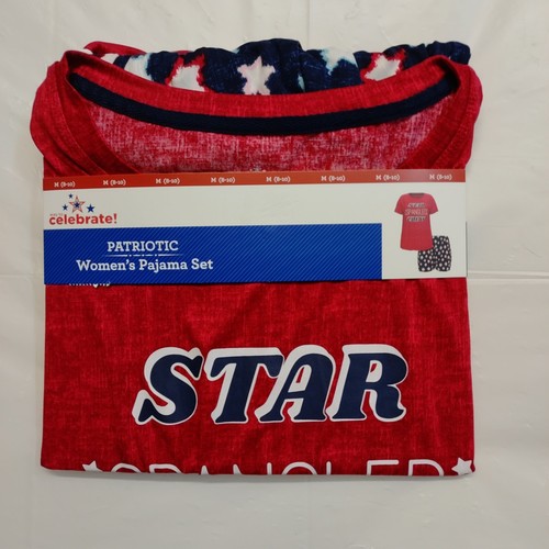 Patriotic Women's Summer 2-Pc Pajama Set Size Medium (8-10) - 第 2/7 張圖片