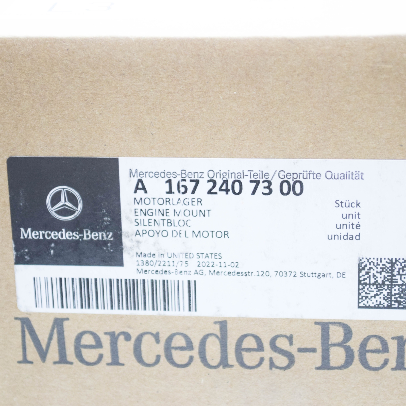 MERCEDES-BENZ GLE W167 Front Right Engine Mount A1672407300 NEW  