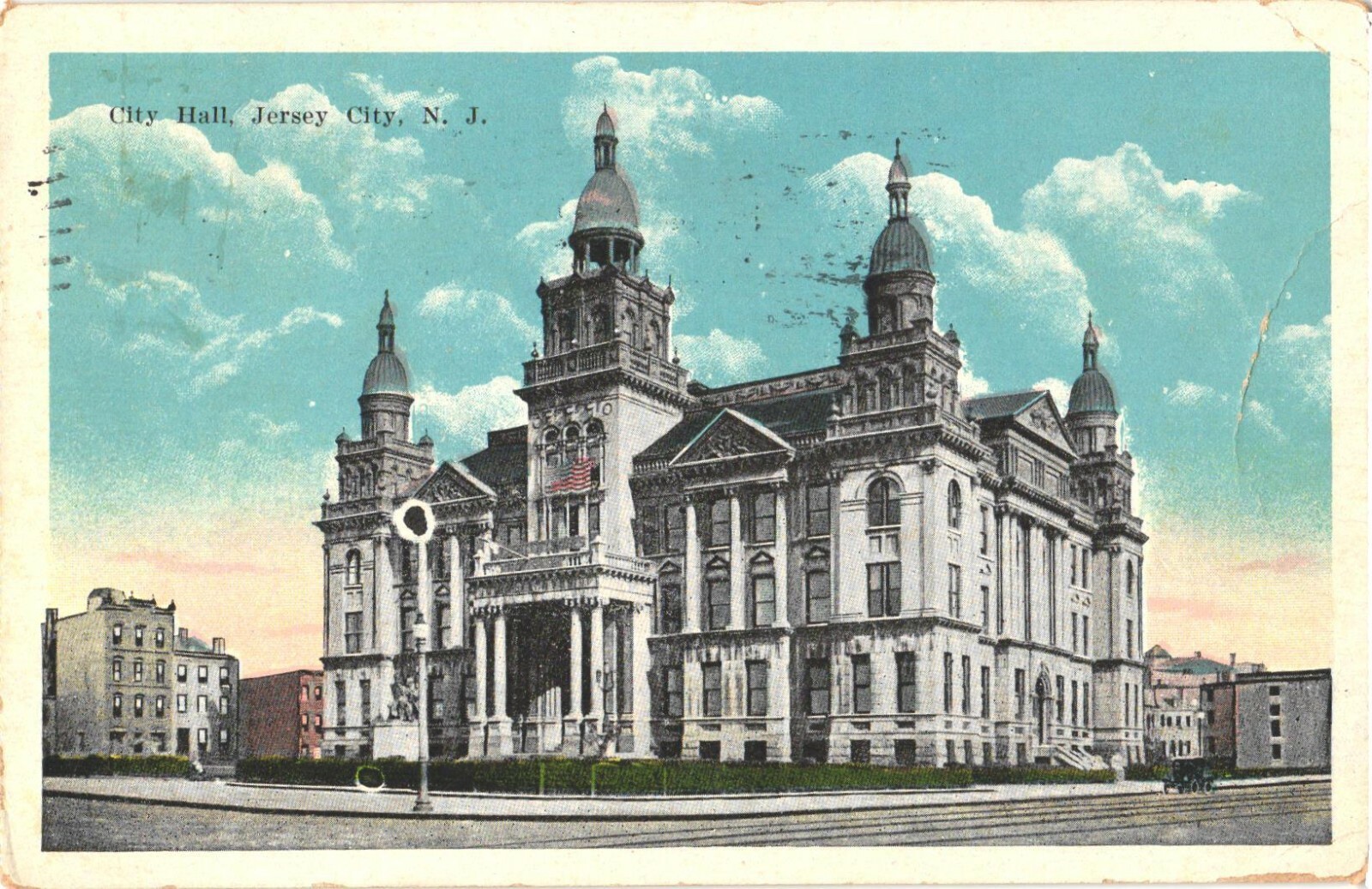 Façade of The City Hall, Jersey City, New Jersey Postcard