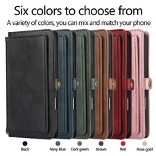 Multi Card Slot Split Wallet Credit Bank Card Cell Phones Case Magnetic vehicle