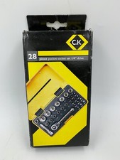 CK Tools 28 Piece Socket Set T4654 1/4” Drive Chrome Vanadium In Storage Case
