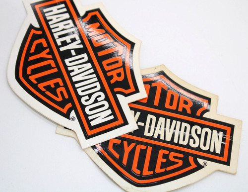 Set of 2 = Harley-Davidson Bar & Shield STICKERS Decals NEW Small 4 inches Logo