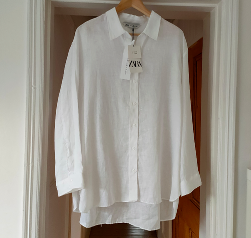 zara oversized button up