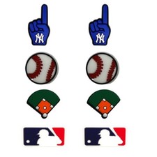 MLB New York Yankees Baseball Team For Crocs Shoe Charms Jibbitz - 8 Pieces