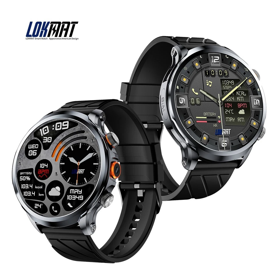 1,85" 4G Smartwatch LOKMAT APPLLP 8 Gesundheitsüberwachung 2GB+32GB 1100mAh NFC - Bild 2 von 4