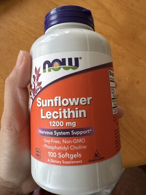 NOW Foods Sunflower Lecithin 1,200 mg 100 Sgels