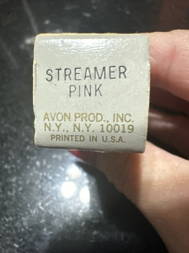 Nuovo in scatola vintage anni '70 Avon rossetto moda pizzo 0,13 once streamer rosa - Foto 5 di 6