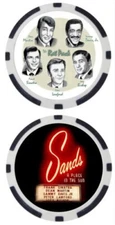 RAT PACK - SINATRA, DAVIS JR, MARTIN, LAWFORD, BISHOP- POKER CHIP - BALL MARKER