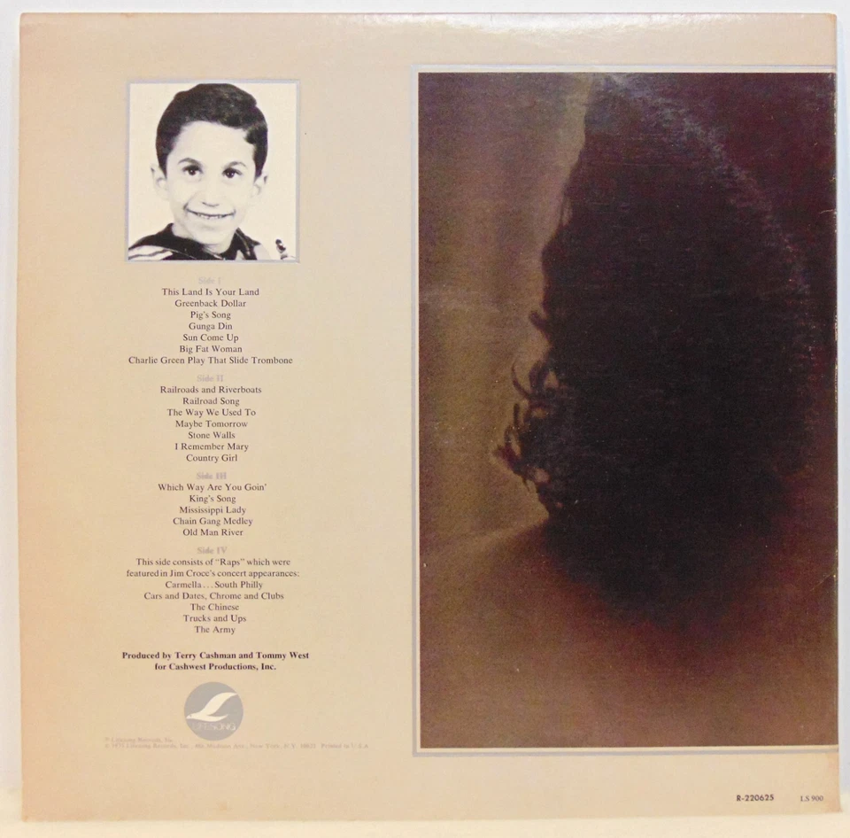 Jim Croce - The Faces I've Been - 1975 Lifesong LS 900 2x Rock Vinyl LP VG+ - Image 2 of 4